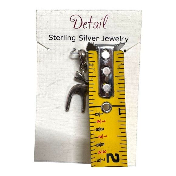 Sterling Silver Moose Charm Pendant Detail Jewelry 925 New Gift Cabin Outdoors - Picture 4 of 4